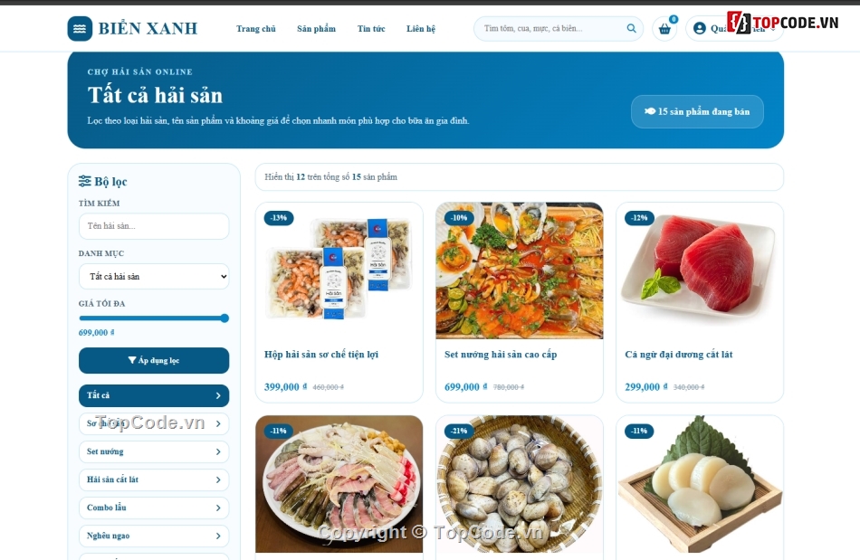 hệ thống,hải sản,bán hải sản